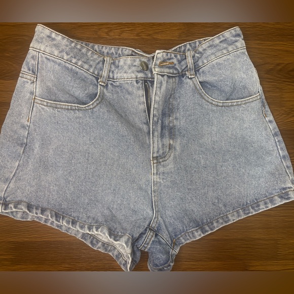 Kittenish Pants - Kittenish Light Blue Jean Shorts